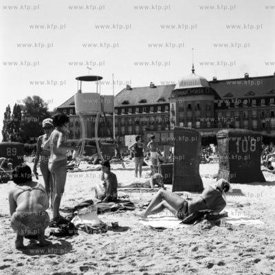 Na sopockiej plazy. 08.1968 0001386z_siepien1968 Fot....