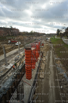 Budowa przystanku SKM Gdansk Srodmiescie. 5.11.2013...