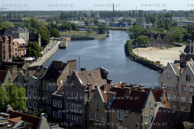 Gdansk.Widok z wiezy kosciola sw. Jana na Targ Rybny...