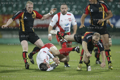 Gdansk. Stadion przy ul. Traugutta. Mecz rugby dywizji...
