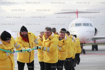 Gdansk Rebiechowo. Lotnisko im. Lecha Walesy. Uroczyste...