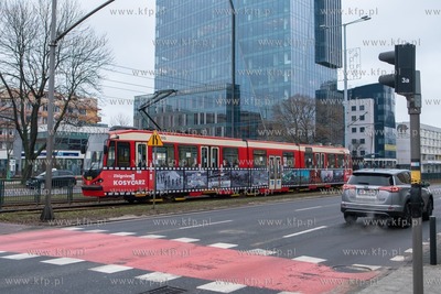 Gdańsk Wrzeszcz. Przytanek tramwajowy Klonowa. Nz.Tramwaj...