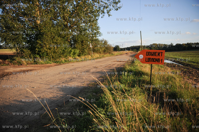 Lubocino powiat Pucki. Miejsce probnych odwiertow gazu...