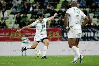 Gdansk. PGE Arena. Mecz ekstraklasy rugby. Derby trojmiasta...
