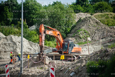 Gdansk. Ul. Franciszka Rakoczego. Budowa Pomorskiej...