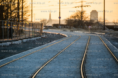 Gdansk. Zmodernizowana linia tramwajowa na Stogi. 
27.12.2014
fot....