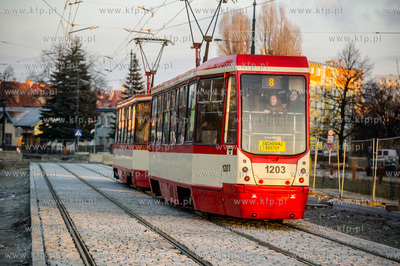 Gdansk. Zmodernizowana linia tramwajowa na Stogi. 
27.12.2014
fot....