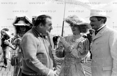 Molo w Sopocie. Plan filmowy "Miedzy ustami a brzegiem...