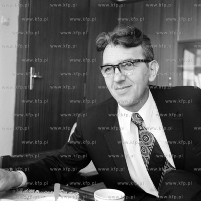 Henryk Maslowski, sekretarz KW PZPR w Gdansku. 16.05.19754maj75_z.kosycarz_p32Fot....