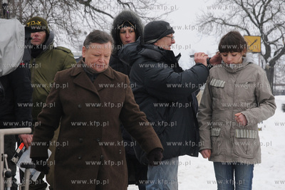 Ulica Grodzka na Starym Miescie w Gdansku. Plan filmowy...