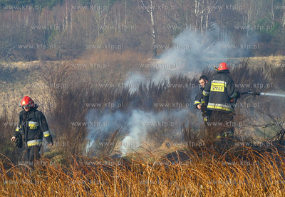 Gdansk. Groznego pozaru na terenie bylego poligonu...