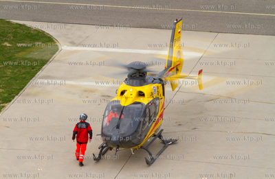 Port Lotniczy Goleniów. Nz. Eurocopter EC-135 Lotniczego...