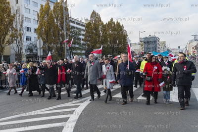 Gdynia, Parada Niepodległości. Nz. władze miasta...