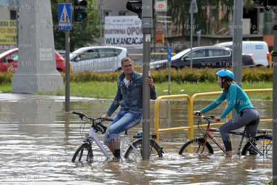 Zalany Gdańsk Siedlce  po intensywnych opadach deszczu....