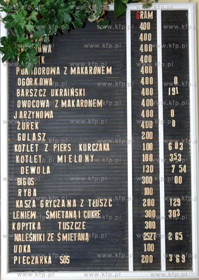 Bar Mleczny w Gdansku Nz. tablice z menu 02.12.2005...