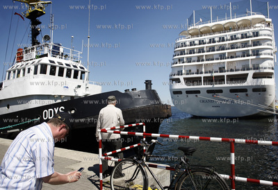 Gdynia. Wycieczkowiec Grand Mistral w gdynskim porcie....