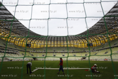 Gdansk. Budowa stadionu PGE Arena Gdansk. Obiekt ten...