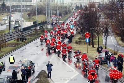 Gdansk Zaspa. Motocyklowa Parada Mikolajow. Jest to...