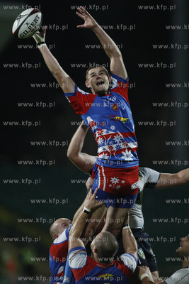 Ekstraliga rugby. Mecz Lechia Gdansk - Budowlani Lodz....