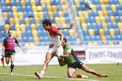 Gdynia. Mistrzostwa Europy w Rugby 7. Mecz Hiszpania...