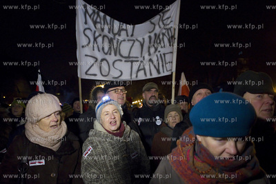 Targ Drzewny w Gdańsku. Demonstracja Komitetu Obrony...