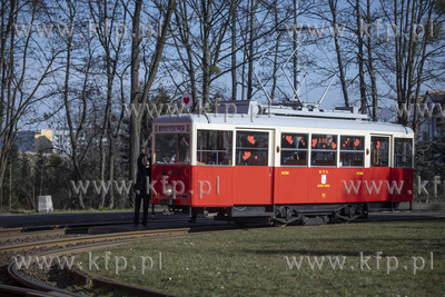 Gdańsk Strzyża. Walentynkowy tramwaj Konstal N. 14.02.2020...