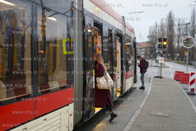 Tymczasowy tramwajowy przystanek końcowy na ul. Głębokiej,...