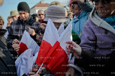 Sopot. Plac przed wejsciem na molo. Tydzien Flagi z...