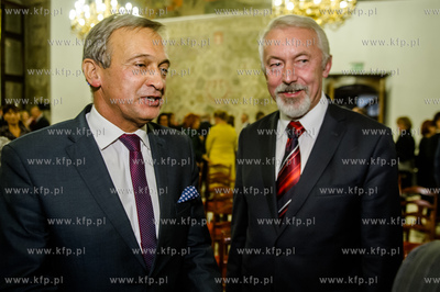 Gdansk. Ratusz Glownomiejski. Uroczystosc wreczenia...