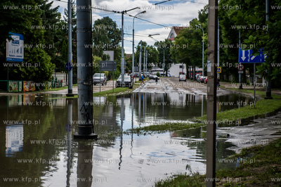 Gdańsk. Skutki silnych opadow, które przeszły nad...