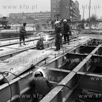 Przebudowa Mostu Stagiewnego w Gdansku. 22.01.1973...