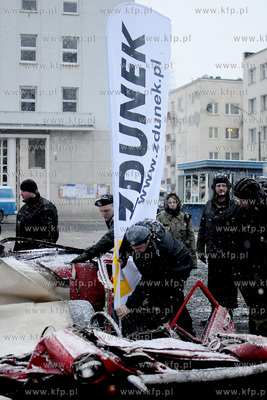 Plan zdjeciowy filmu o masakrze robotnikow na Wybrzezu...