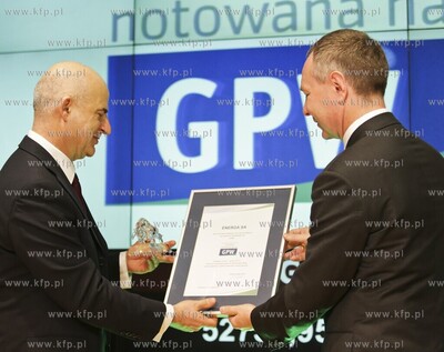 Warszawa Debiut Energa SA na gieldzie N/z prezes zarzadu...