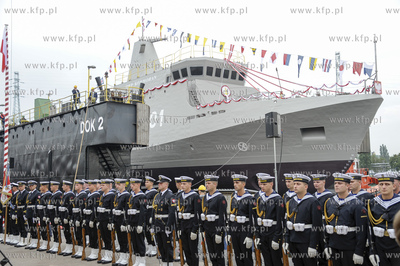 Gdansk  Stocznia Remontowa Shipbuilding Chrzest i wodowanie...