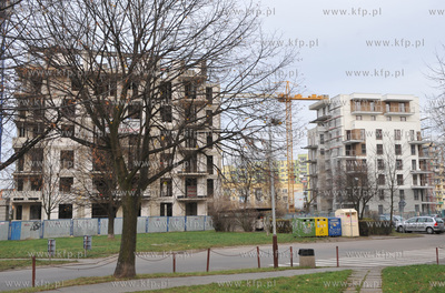 Gdansk Zaspa. Budowa przez firme Gorski nowych domow...