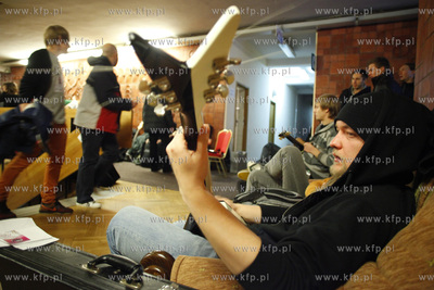 Gdansk. Budynek Not. Precasting do programu telewizji...