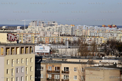 Gdansk. Osiedla Zaspa widziane z Wrzeszcza. 28.12.2012...