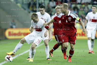 Gdansk. PGE Arena. Mecz towarzyski Polska- Dania. Nz....