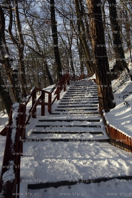 Wyremontowane wejscie na  Pacholek w Gdansku Oliwie.
29.12.2014
fot....