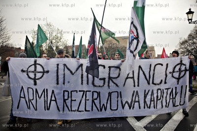 Gdańsk. Manifestacja przeciw imigrantom. 22.11.2015...