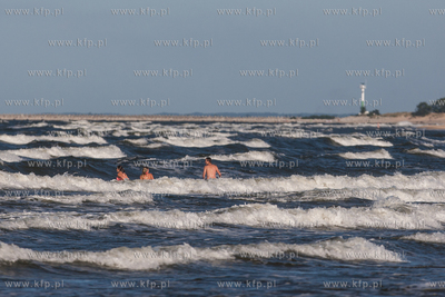 Gdansk. Letni wypoczynek na plazy miejskiej Stogi....