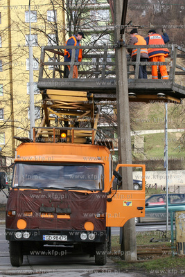 Naprawa trakcji tramwajowej na ul.Kartuskiej w Gdansku,...