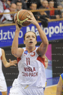 Krakow. Mecz ekstraklasy koszykarek
Wisla Can-Pack...