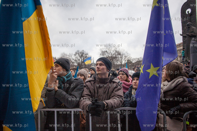 Lwow, Ukraina NZ Demonstracje antyrzadowe na placu...