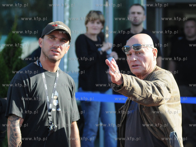 Andrzej Kotkowski na planie zdjeciowym filmu "Uklad...