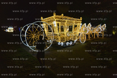 Przedpremierowy pokaz iluminacji w Lumina Park na terenie...