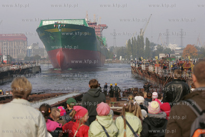 Stocznia Gdansk. S.A. Wodowanie statku WESTERDIEK,...