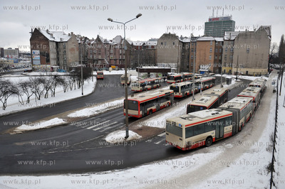Gdansk. Zajezdnia autobusow miejskiech na ul. Jana...