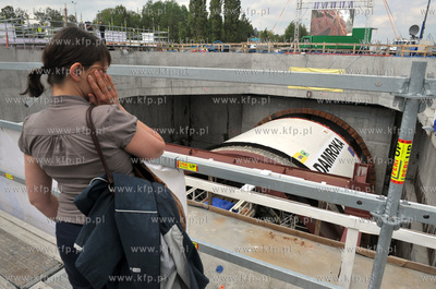 Gdansk, ul. Ku Ujsciu. Chrzest maszyny TBM, ktora otrzymala...