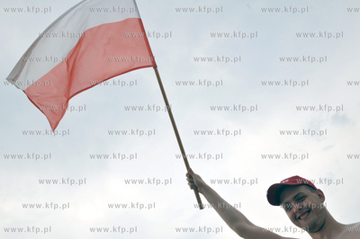 Gdansk Brzeżno. Strefa kibica na plaży w pobliżu...